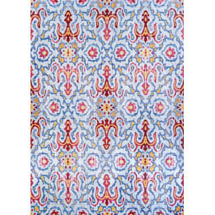 Beyer Blue/Pink Indoor/Outdoor Area Rug Bungalow Rose Fashion and beautiful backpack