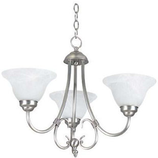 Go to store & view more images Ultra 3-Light Shaded Chandelier by Radionic Hi Tech