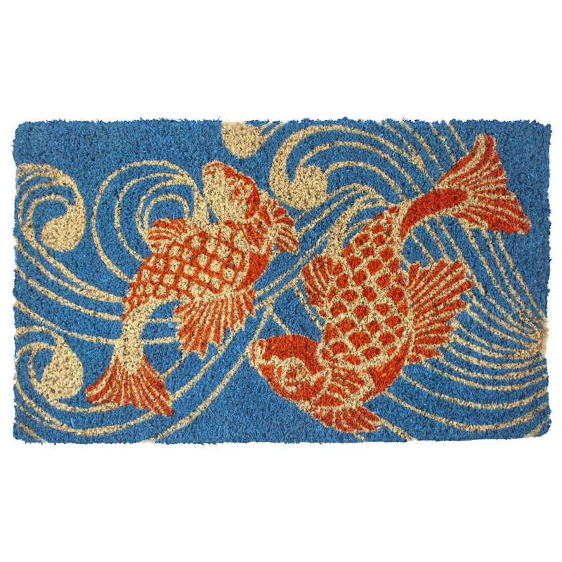 World Menagerie Schillinger Koi Fish 30 In X 18 In Outdoor Door Mat Reviews Wayfair