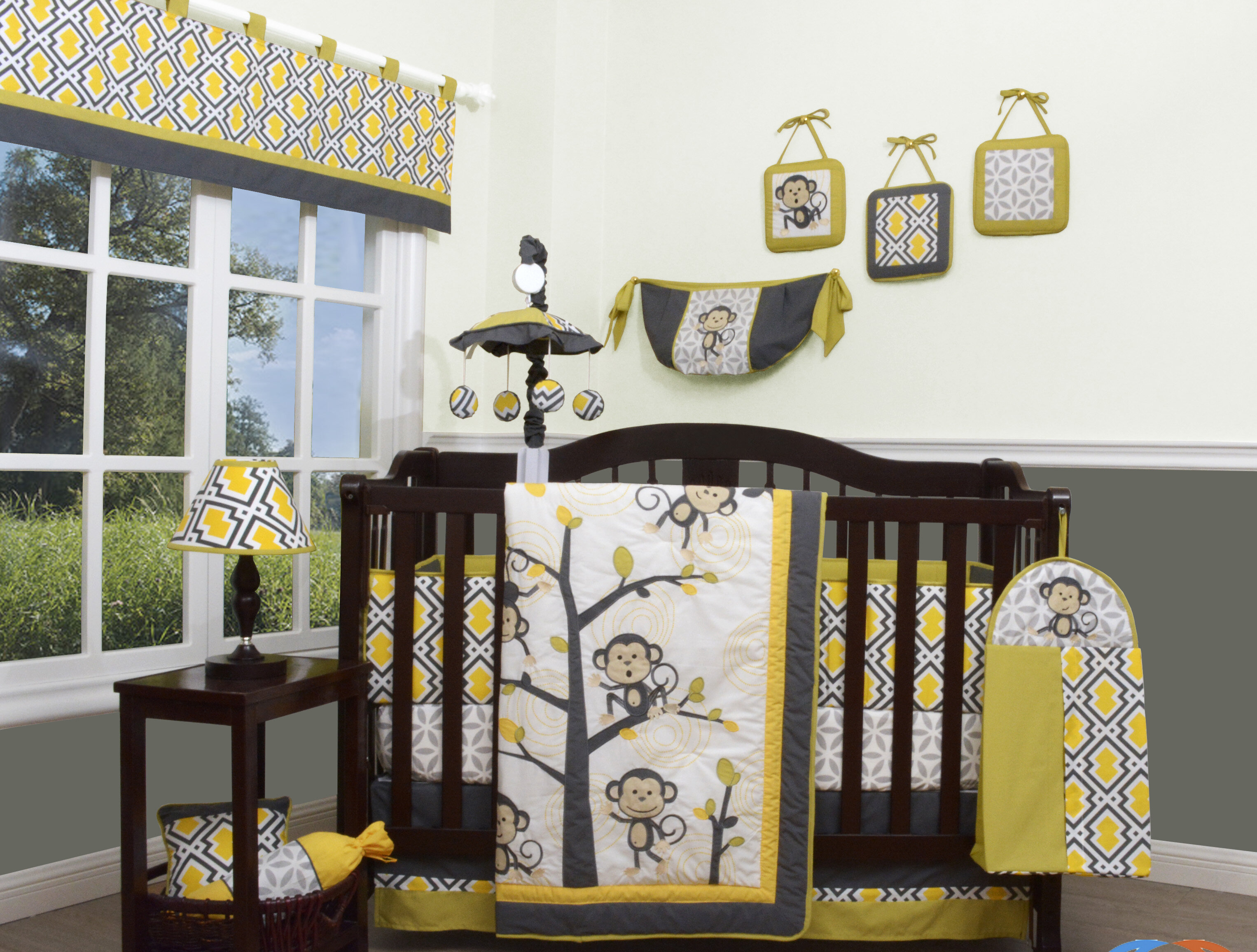 monkey crib sets for boys