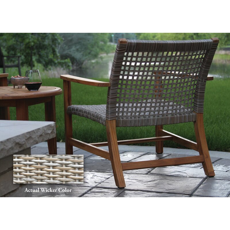 Mistana Tibbitts Teak Patio Chair Reviews Wayfair