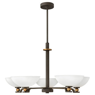 Go to store & view more images Melorse 5-Light Shaded Chandelier by Wrought Studio