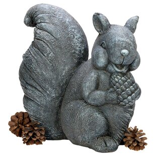 Squirrel with nut Large stone garden ornament