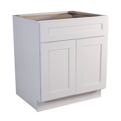 Design House Brookings Unassembled Shaker Base Kitchen Cabinet, White