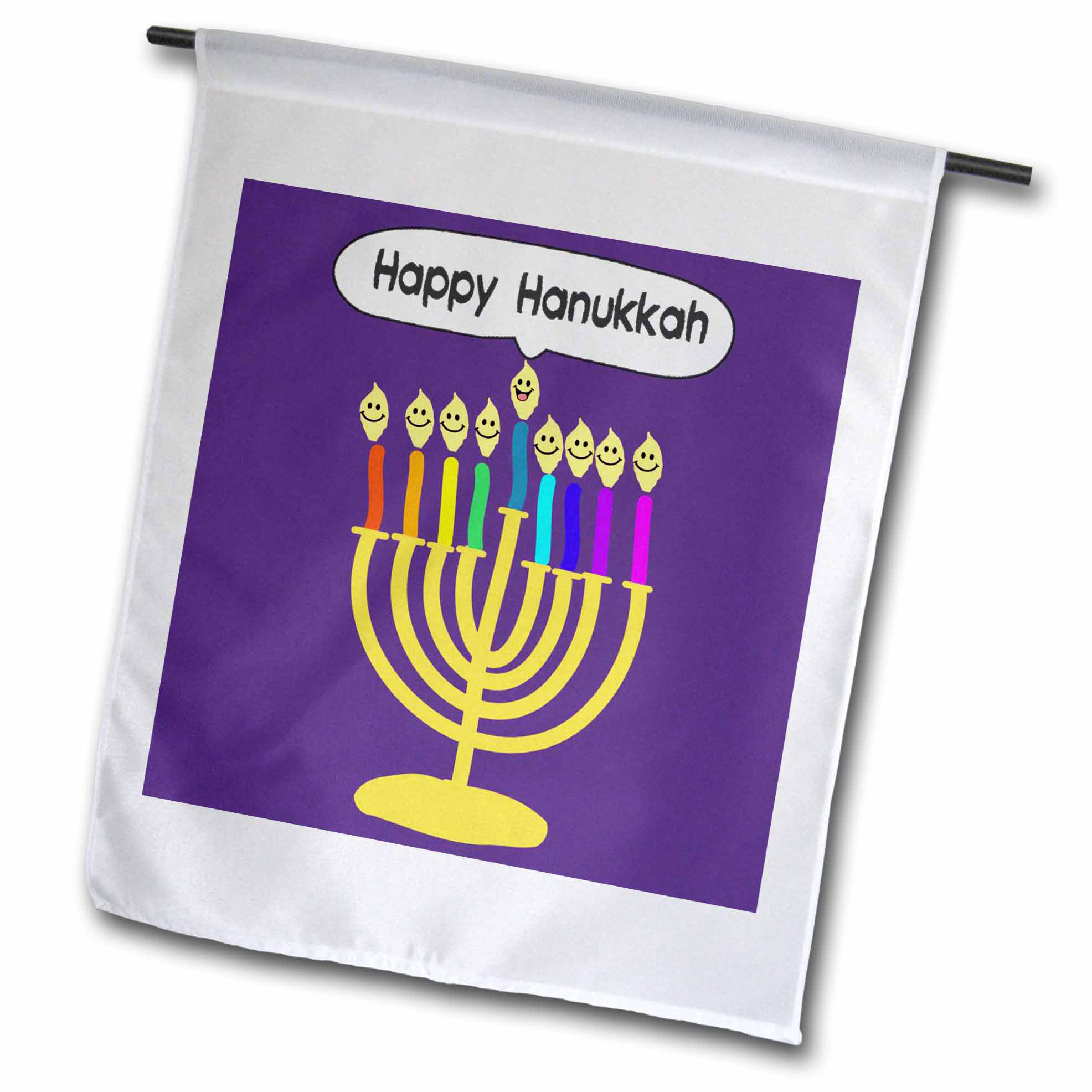 3drose Happy Hanukkah Smiley Menorah Polyester 27 X 18 In House Flag Wayfair