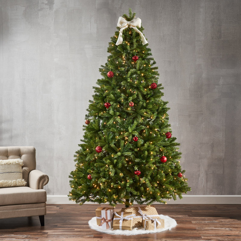 The Holiday Aisle® Arbre de noël artificiel vert 9' avec 900 lumières claires et un pied et 