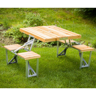 low portable picnic table in a bag