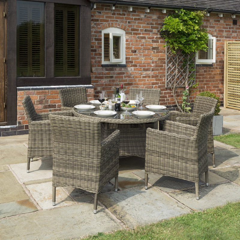 Rowlinson Richmond 6 Seater Dining Set With Cushions Wayfair Co Uk