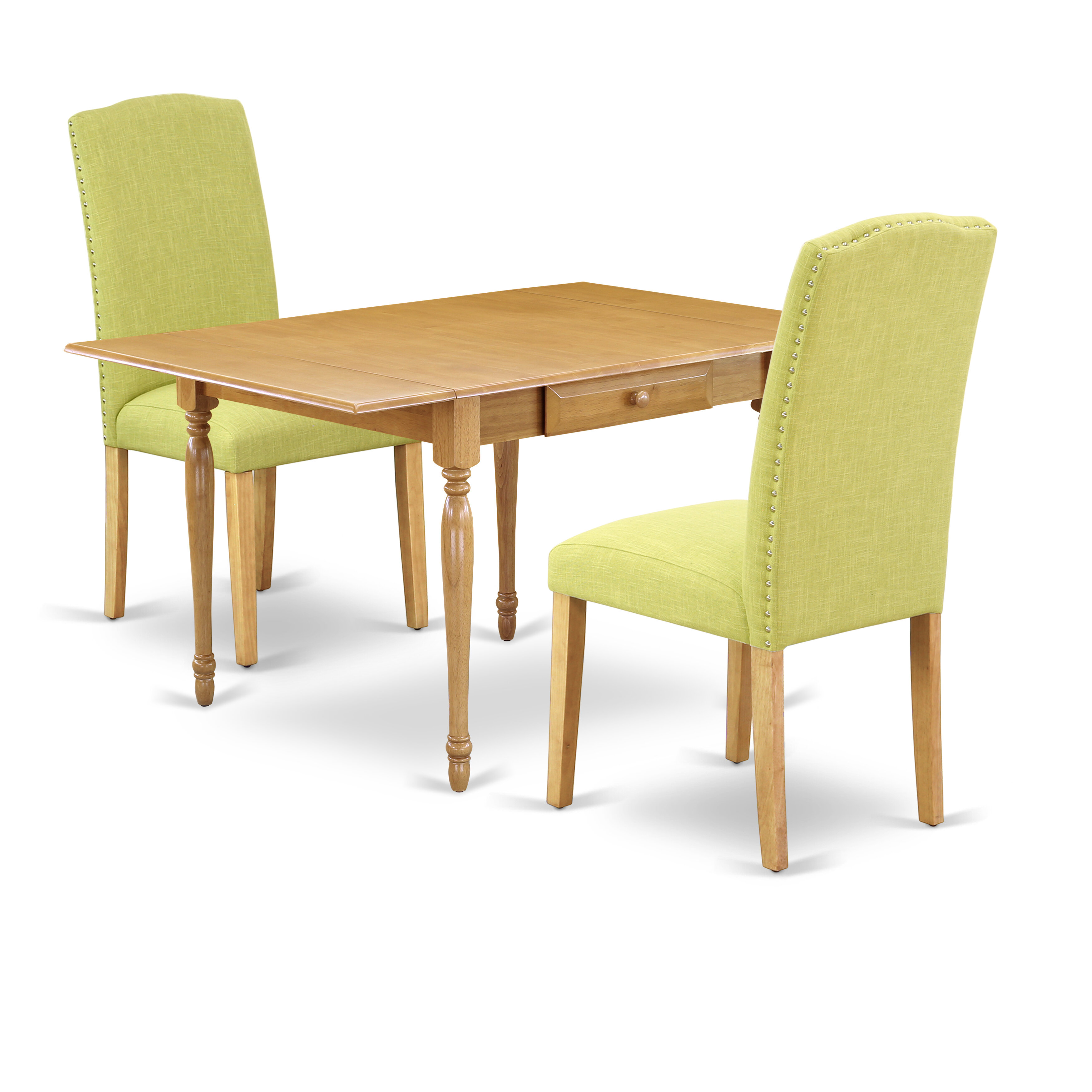 Ophelia Co 5pc Dining Room Table Set Consists Of A Small Dining Table And 4 Parson Chairs With Limelight Colour Linen Fabric Drop Leaf Table With Full Back Chairs Wayfair Ca