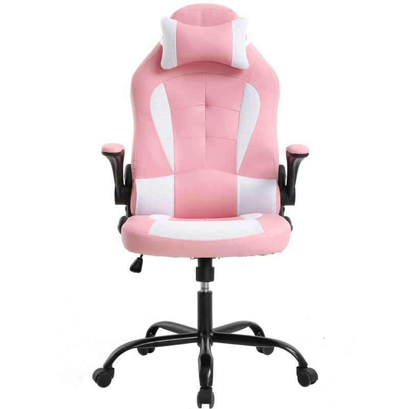 Inbox Zero Pc Gaming Chair Ergonomic Office Chair Desk Chair With Lumbar Support Flip Up Arms Adjustable Headrest High Back Pu Leather Racing Rolling Swivel Executive Computer Chair For Women Adults Girls Like majority of the pink chairs on our list, it has a.