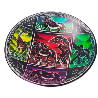 World Menagerie Jemotte Life Of Africa Soapstone Decorative Bowl