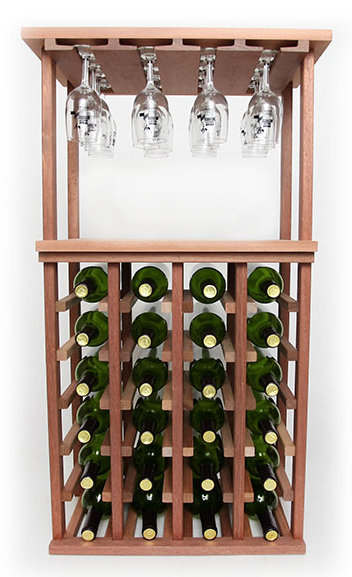 Wineracks Com 24 Bottle Floor Wine Bottle And Glass Rack Wayfair