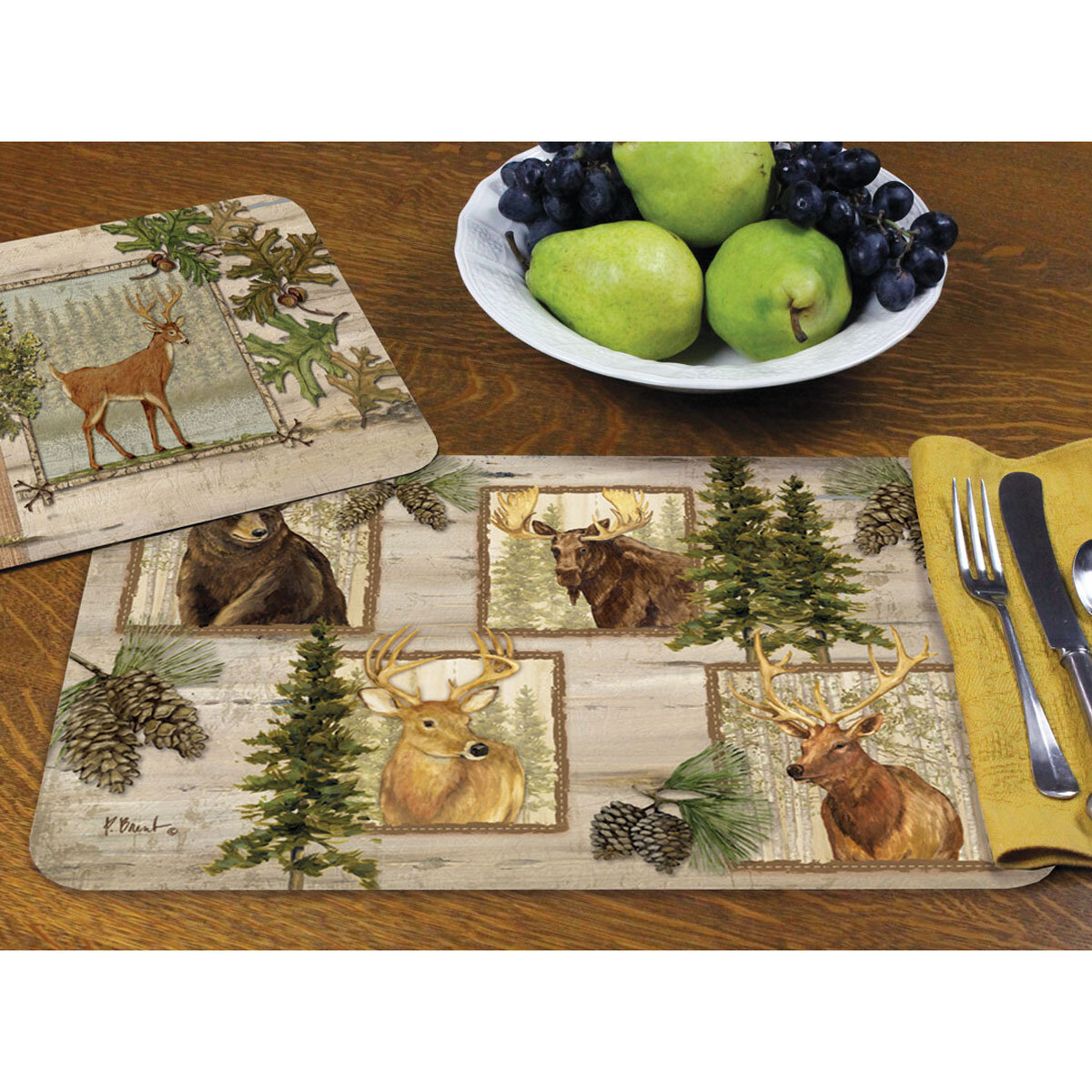 Millwood Pines Schueler Animals/Nature Rectangular Placemat | Wayfair