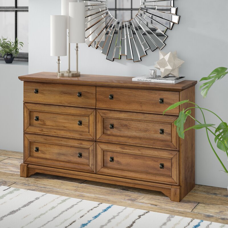 Three Posts Orviston 6 Drawer Double Dresser Reviews Wayfair