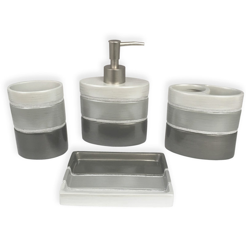 Home Kitchen Satu Brown Bathroom Accessories Set Bathroom Soap Dispenser Tumbler Soap Dish 3 Pieces Bathroom Sets For Decor And Home Gift Silver Bathroom Accessory Sets