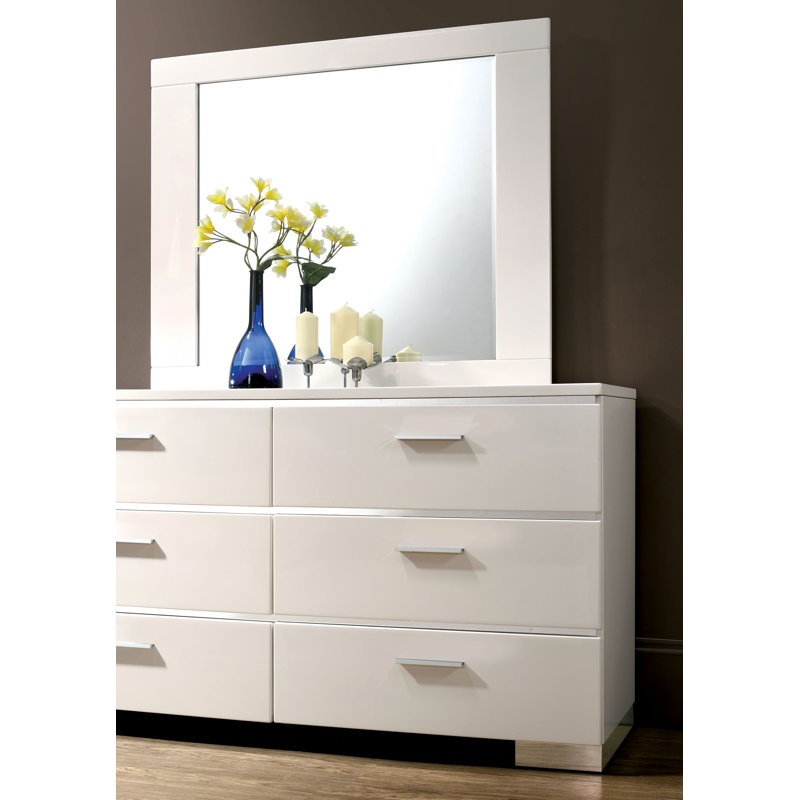 Brayden Studio Ricka 6 Drawer Double Dresser With Mirror Wayfair