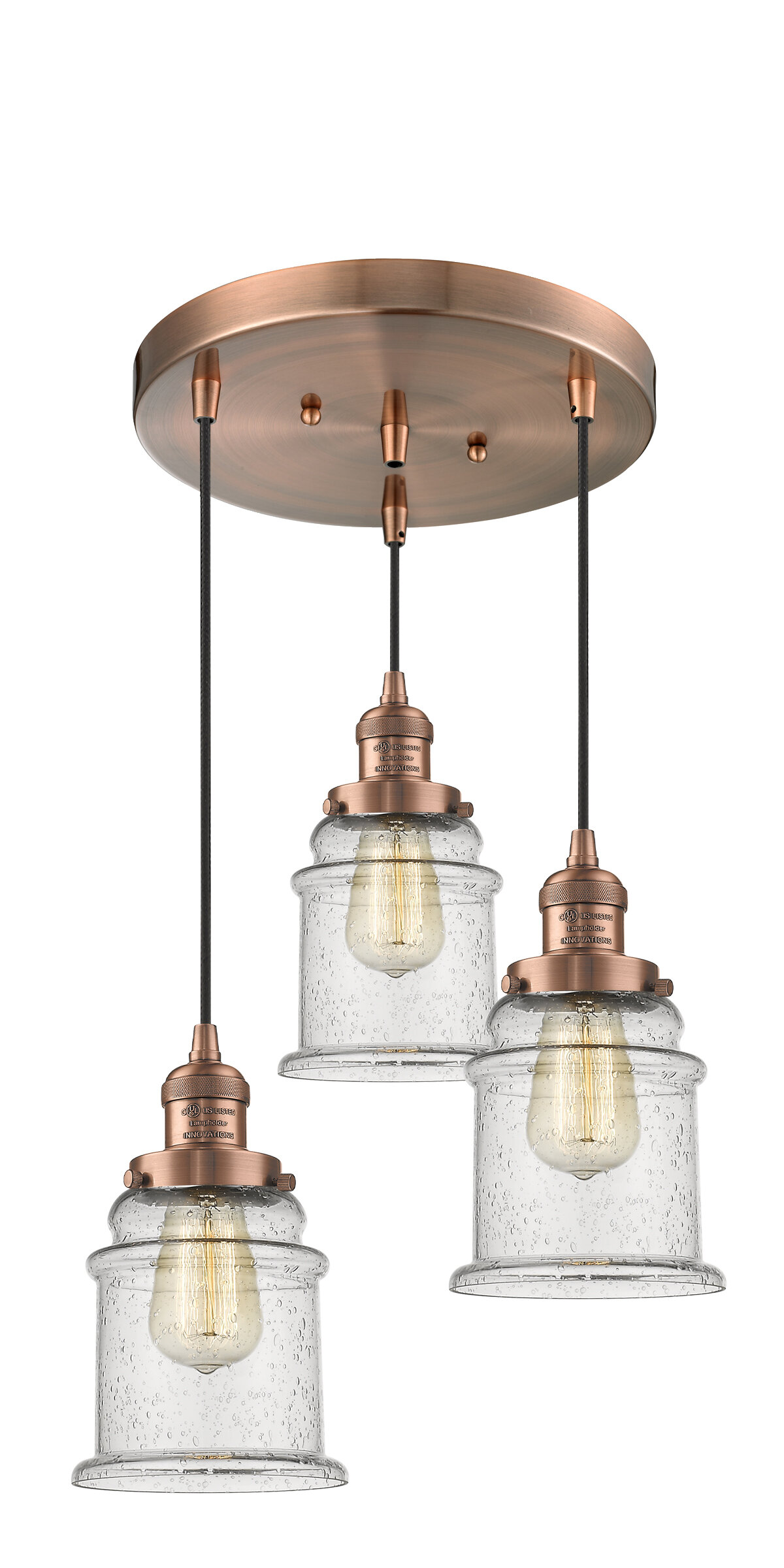 copper 3 light ceiling light