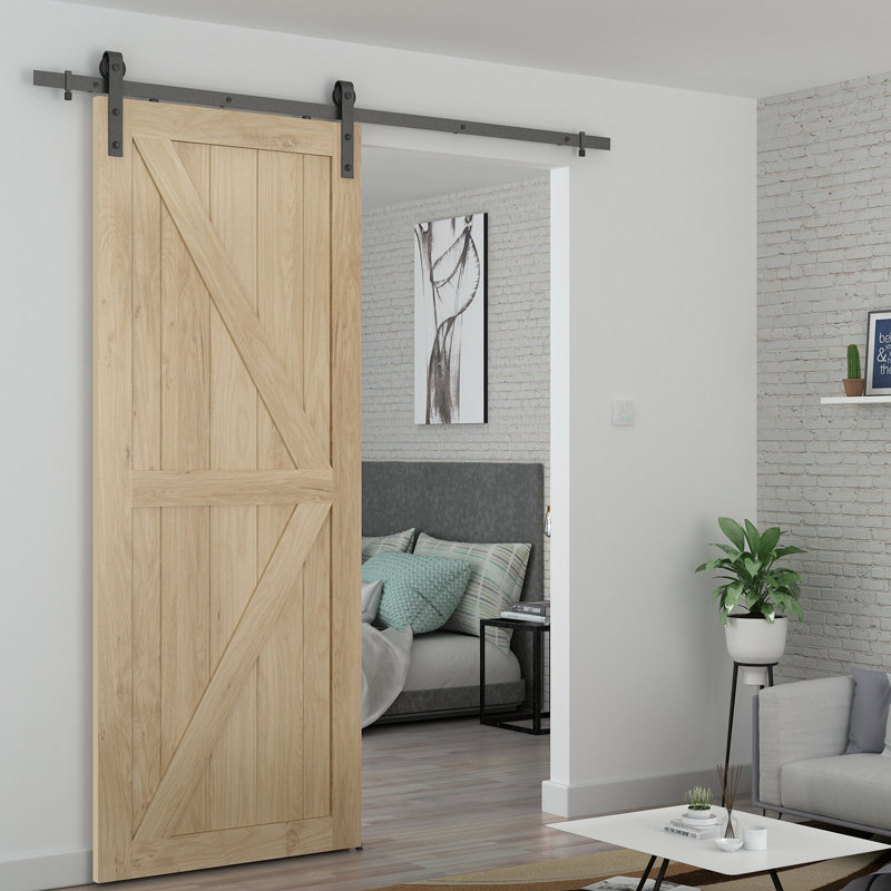 Colonial Elegance Paneled Wood Unfinished Artisan Barn Door Without Installation Hardware Kit Wayfair