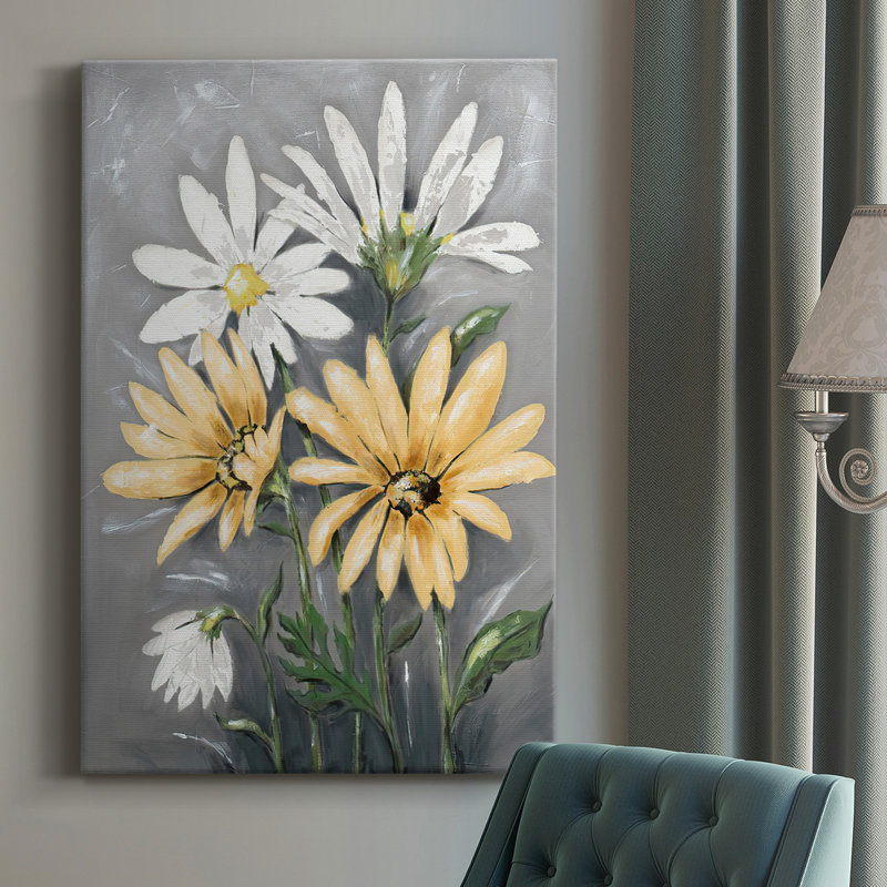 Summer Daisies II Premium Gallery Wrapped Canvas - Ready To Hang Size: 48" H x 32" W x  1.5" D