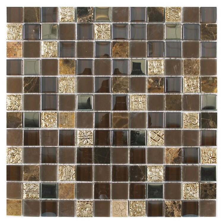 The Tile Life Victory 12" X 12" Glass Stacked Stone Mosaic Tile Sheet