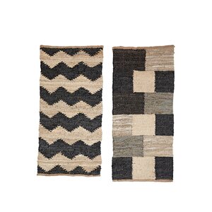 Fitzpatrick 2 Piece Cream/Black Area Rug Set