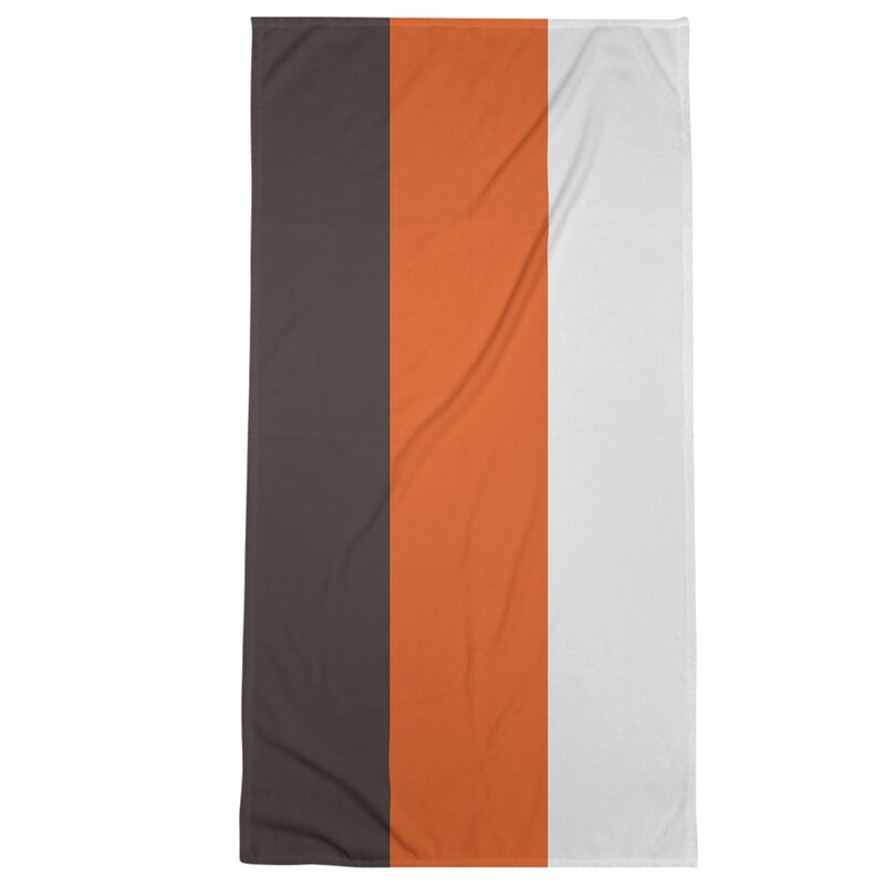 orange and white beach towels