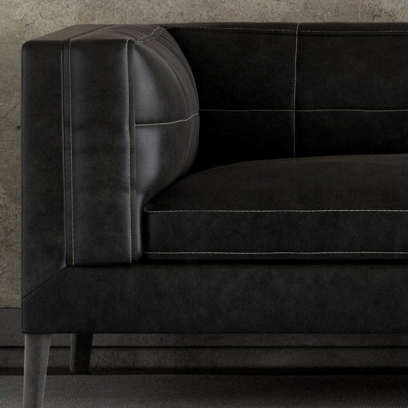 Orren Ellis Safi Top Grain Leather Loveseat Wayfair