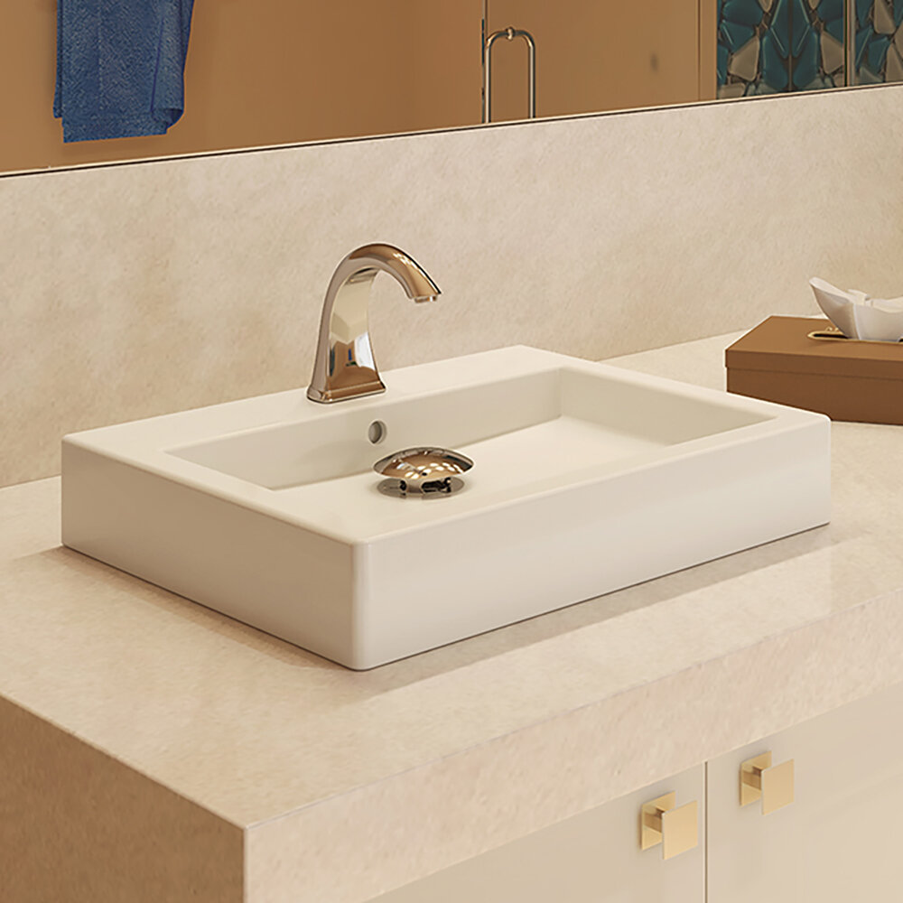 Decolav Classically Redefined Tallia Ceramic Rectangular Vessel Bathroom Sink With Overflow Reviews Wayfair