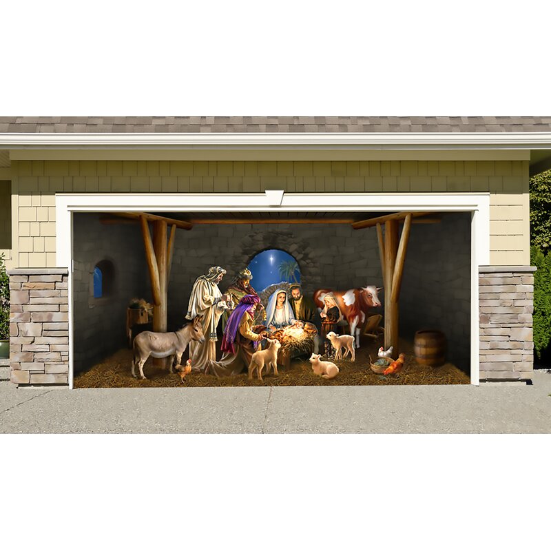 The Holiday Aisle® Outdoor Nativity Scene Christmas Holiday Home Garage
