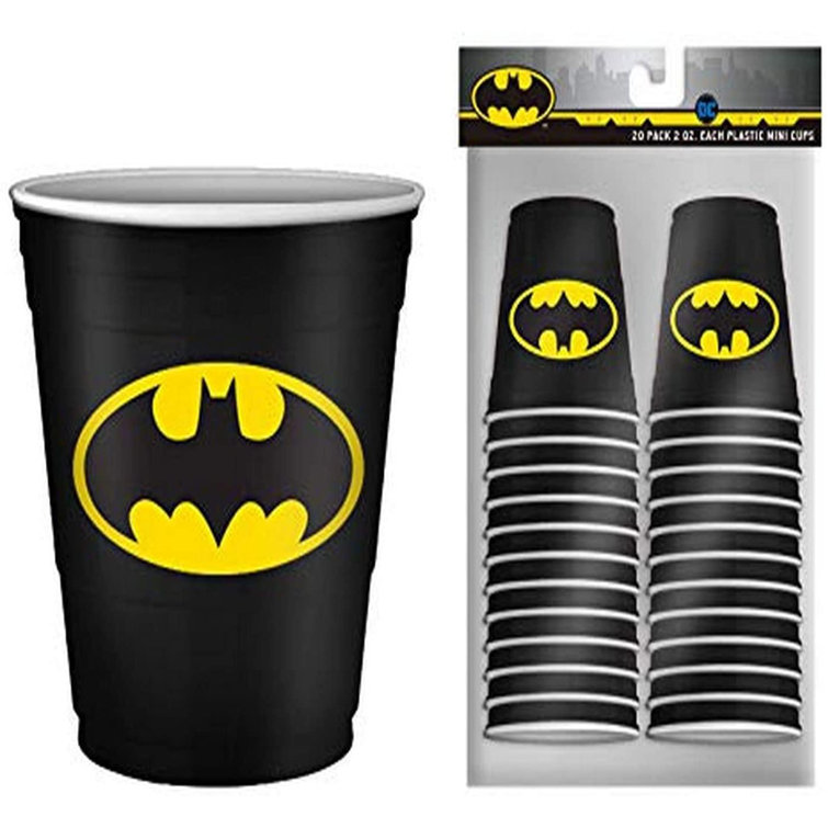 Silver Buffalo Batman Logo Disposable Plastic Cups | Wayfair