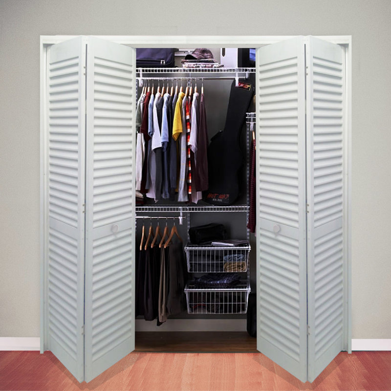 Unfinished Bifold Door
 - Azembla Louvered Pvc Vinyl Unfinished Bi Fold Door Reviews Wayfair