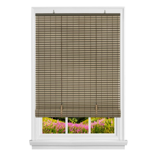 60"x66" Bamboo Flat-Weave Slat Stick Roll Up Blinds Window Sun Filtering Shade 