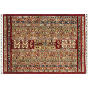 One-of-a-Kind Acer Hand-Knotted Rectangle Red Oriental Area Rug