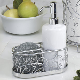 Kitchen Soap And Sponge Caddy Wayfair Augustine Soap Dispenser Pump And Sponge Caddy
