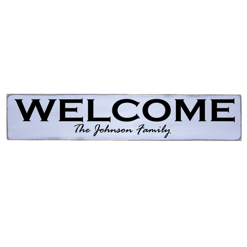Red Barrel Studio Personalized Welcome Family Name Sign Wall Decor