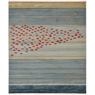Jan Blue Red Beige Area Rug Jan Blue Red Beige Area Rug