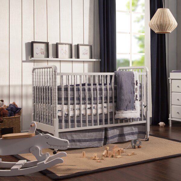 grey crib and dresser