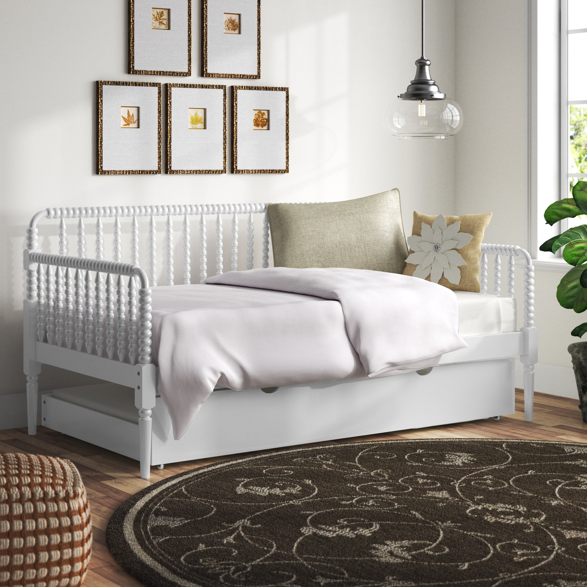 South Shore Furniture Letto Divano In Metallo Lily Rose Twin (99 Cm) - Rosa Cipria, Per Bambine E Ospiti