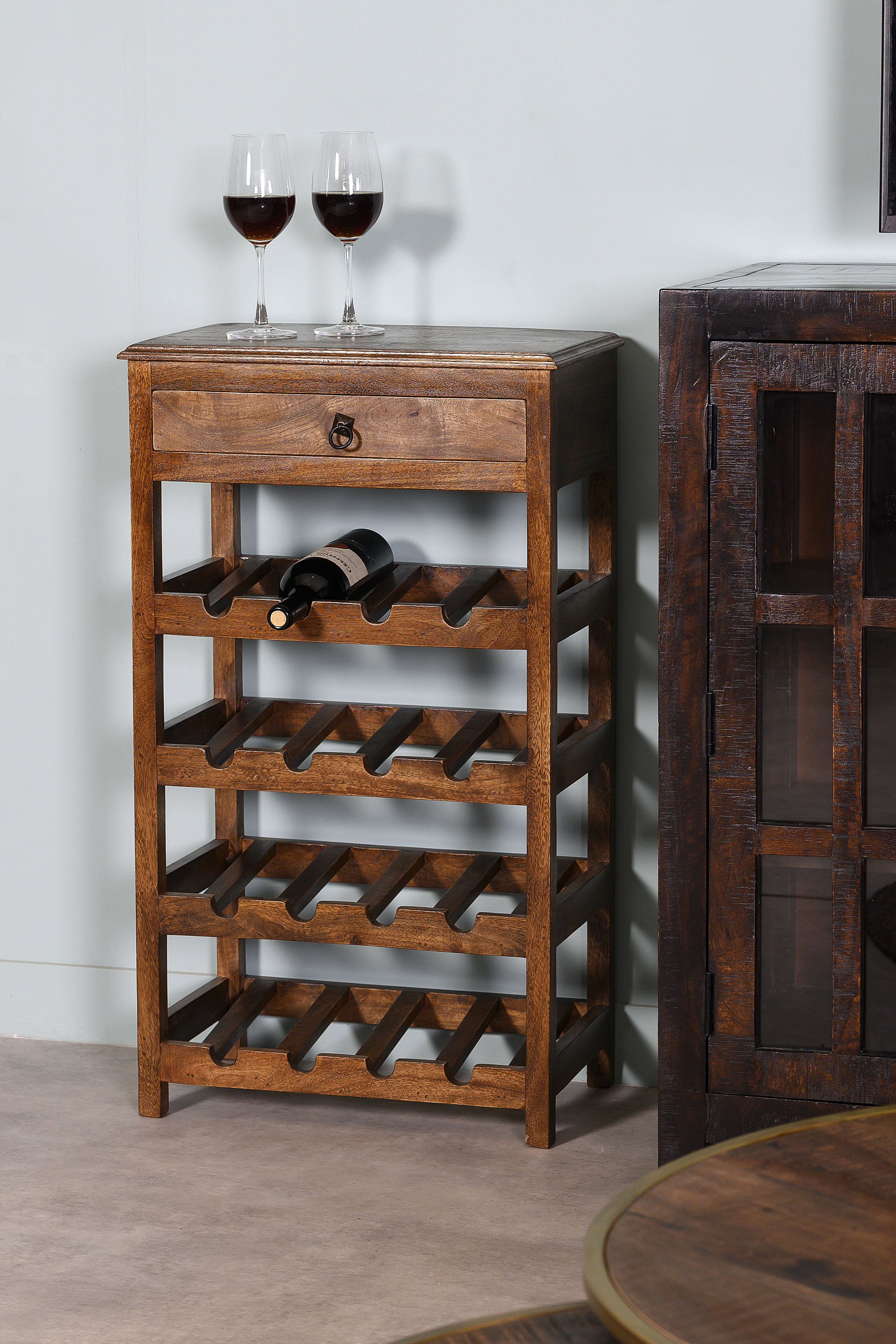 wine bottle shelf