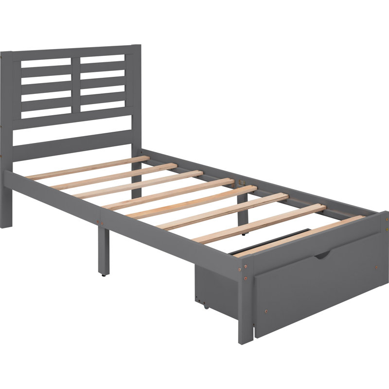 Latitude Run Kaarle Twin Solid Wood Storage Platform Bed Wayfair