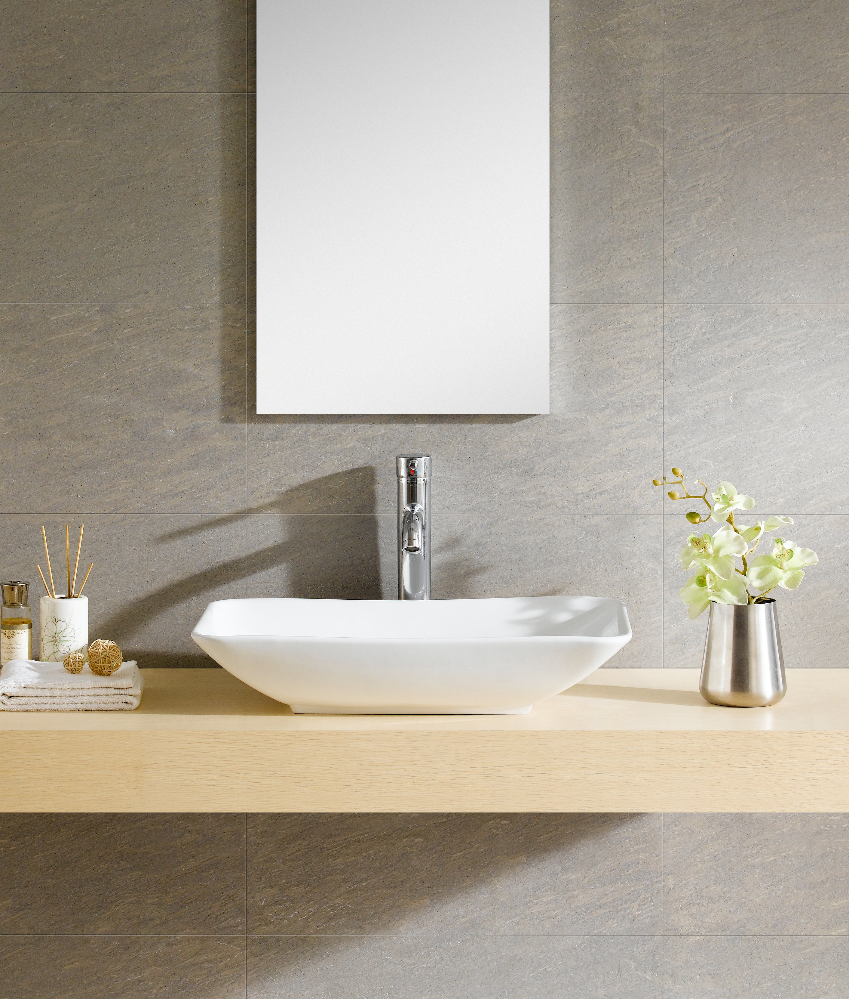 Fine Fixtures Modern Ceramic Rectangular Vessel Bathroom Sink Reviews Wayfair