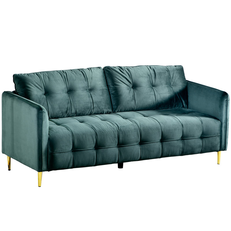 Mercer41 Pinter Velvet 76 Square Arm Sofa Wayfair