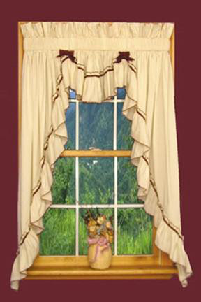 August Grove Hower Country Ruffled Swag 132 Window Valance