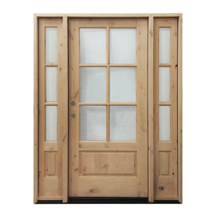 Exterior Unfinished Alder Prehung Front Entry Door