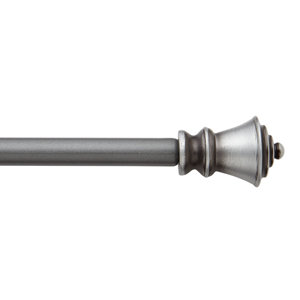 Traditional Urn Petite Cafu00e9 Single Curtain Rod & Hardware Set