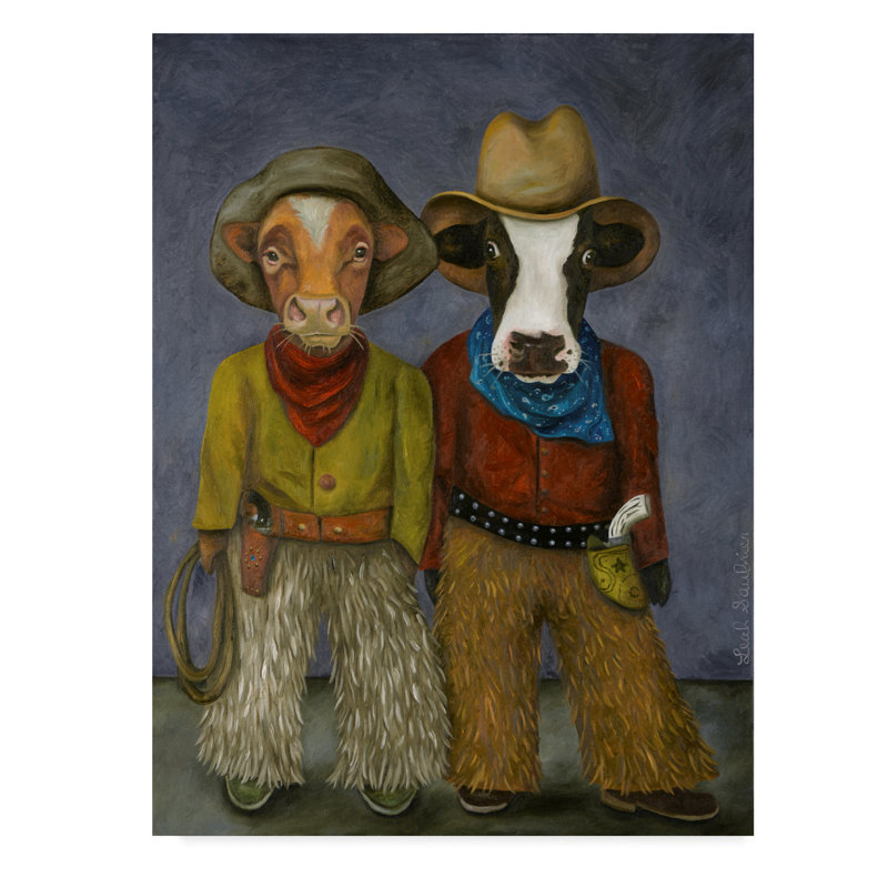 Winston Porter Real Cowboys Acrylic Painting Print On Wrapped Canvas Wayfair