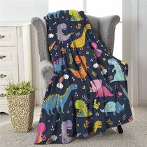 COLLA Dinosaur Blanket for Girls Boys Cute Kids Throw Blankets Soft Plush Fleece Flannel Dino Blanket for Couch Bed Sofa Boy's Room Decor 50x40 Inch 