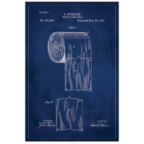 Toilet Paper Patent Art Wayfair