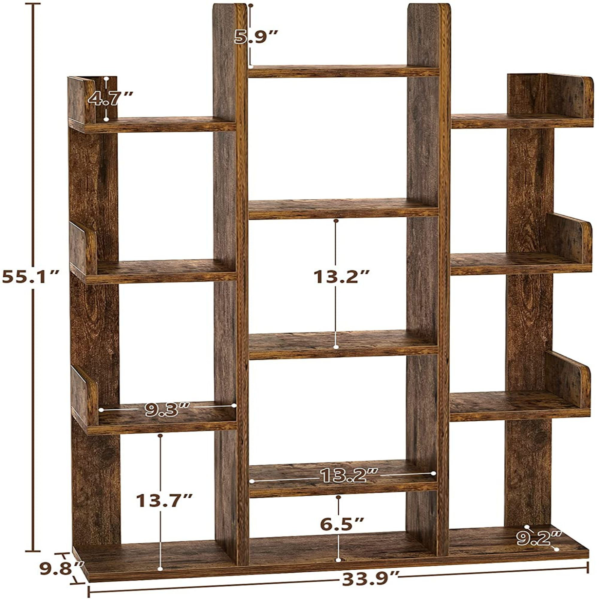 Loon Peak® Chlorine 55.1'' H x 9.8'' W Geometric Bookcase | Wayfair