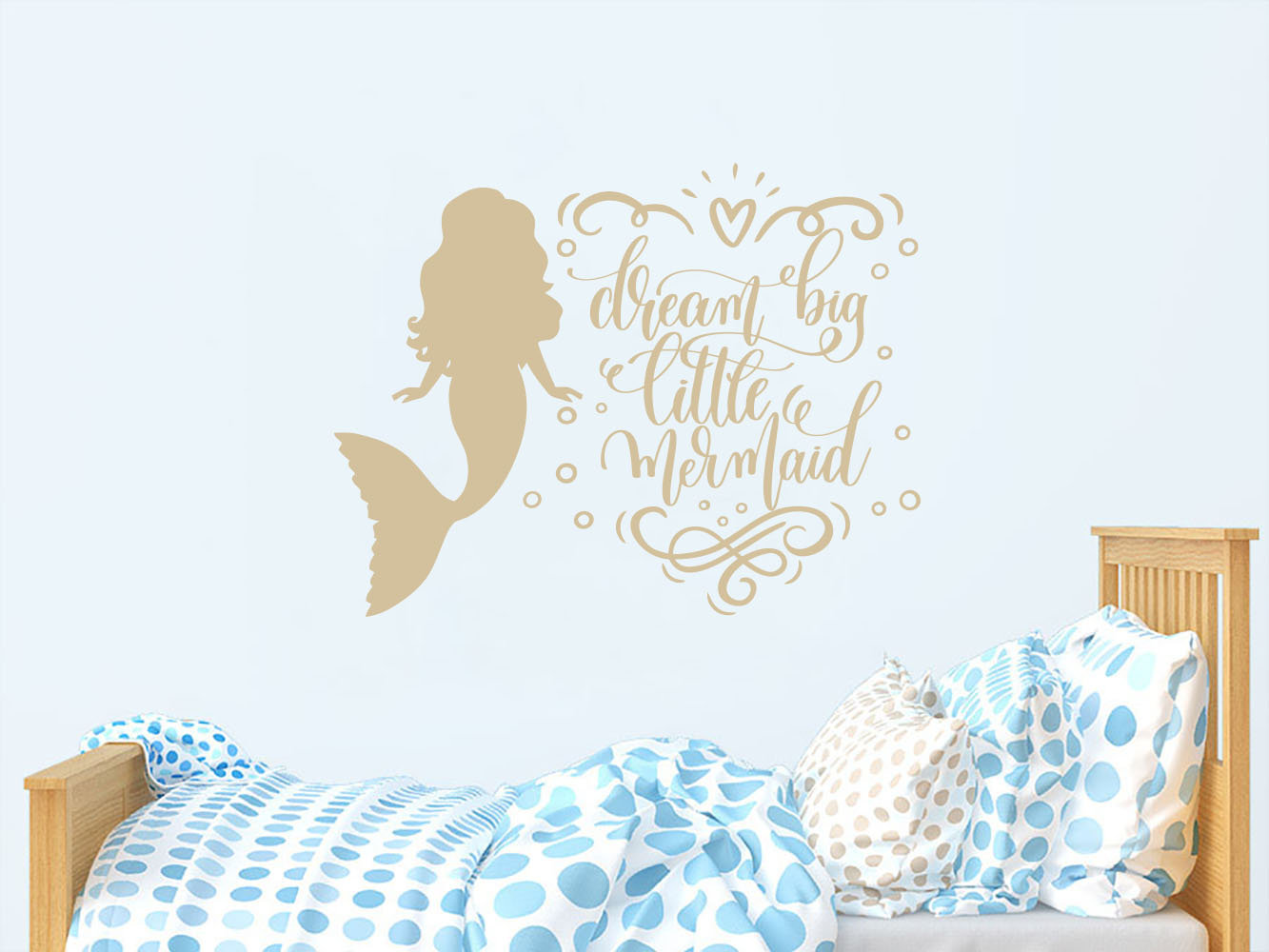 Dream Little Mermaid Quote Nursery Wall Decal Dream Little Mermaid Quote Nursery Wall Decal